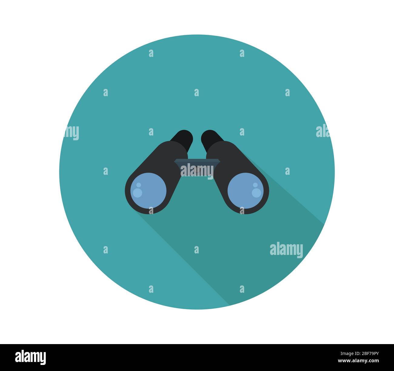 binoculars icon illustrated in vector on white background Stock Vector