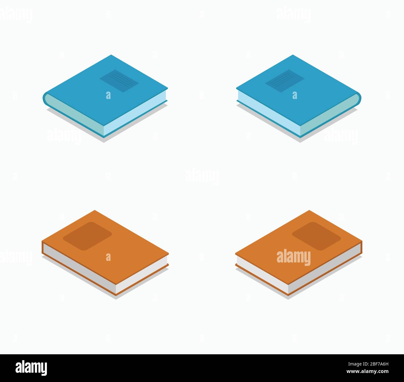 isometric book icon illustrated in vector on white background Stock Vector