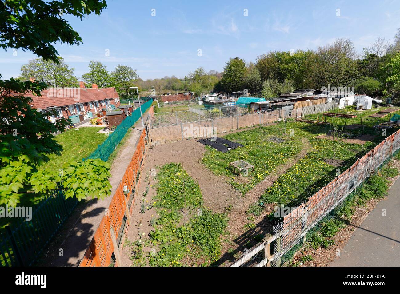An allotment in Swillington, is located to the rear of Preston View