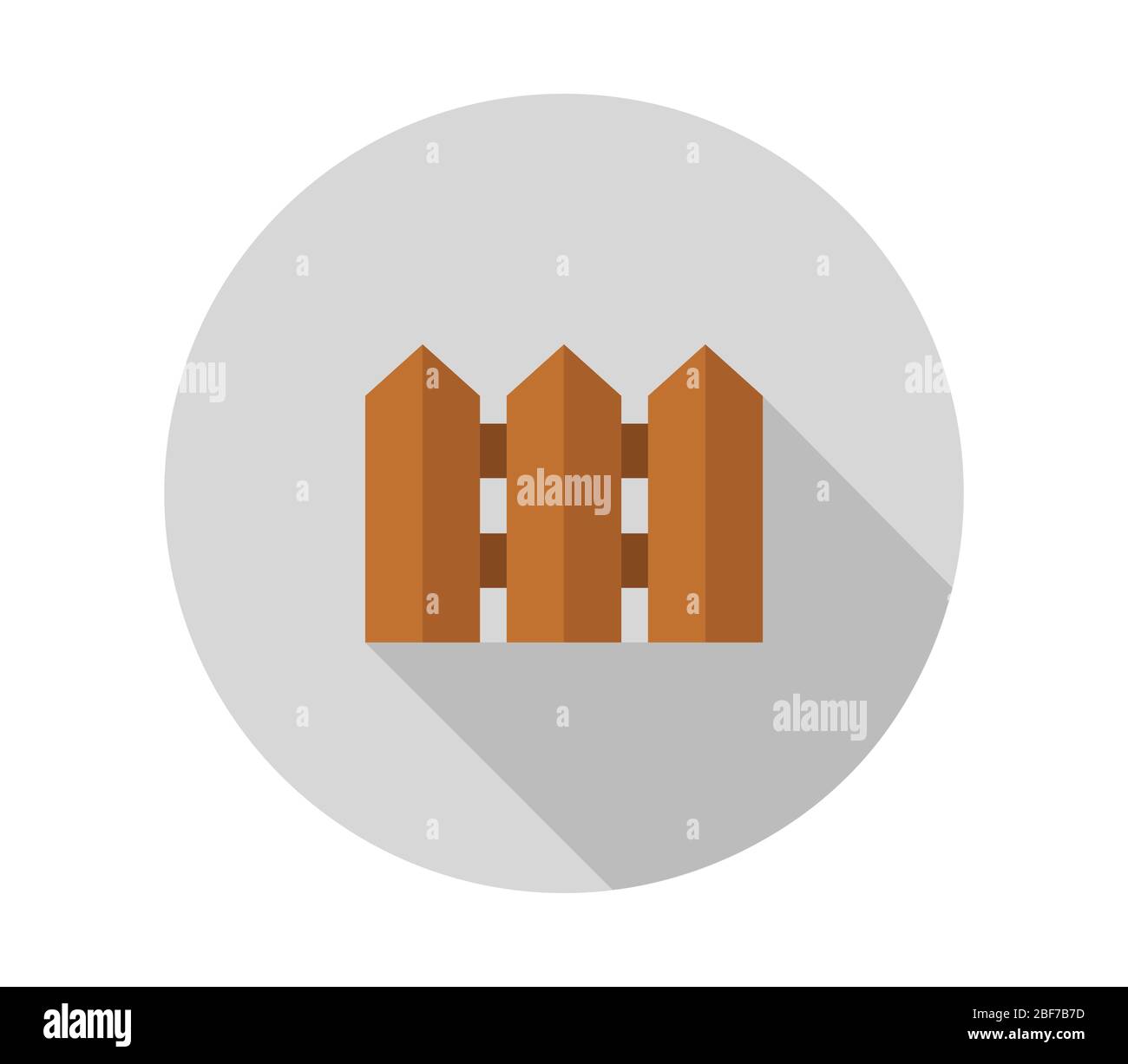 fence icon illustrated in vector on white background Stock Vector