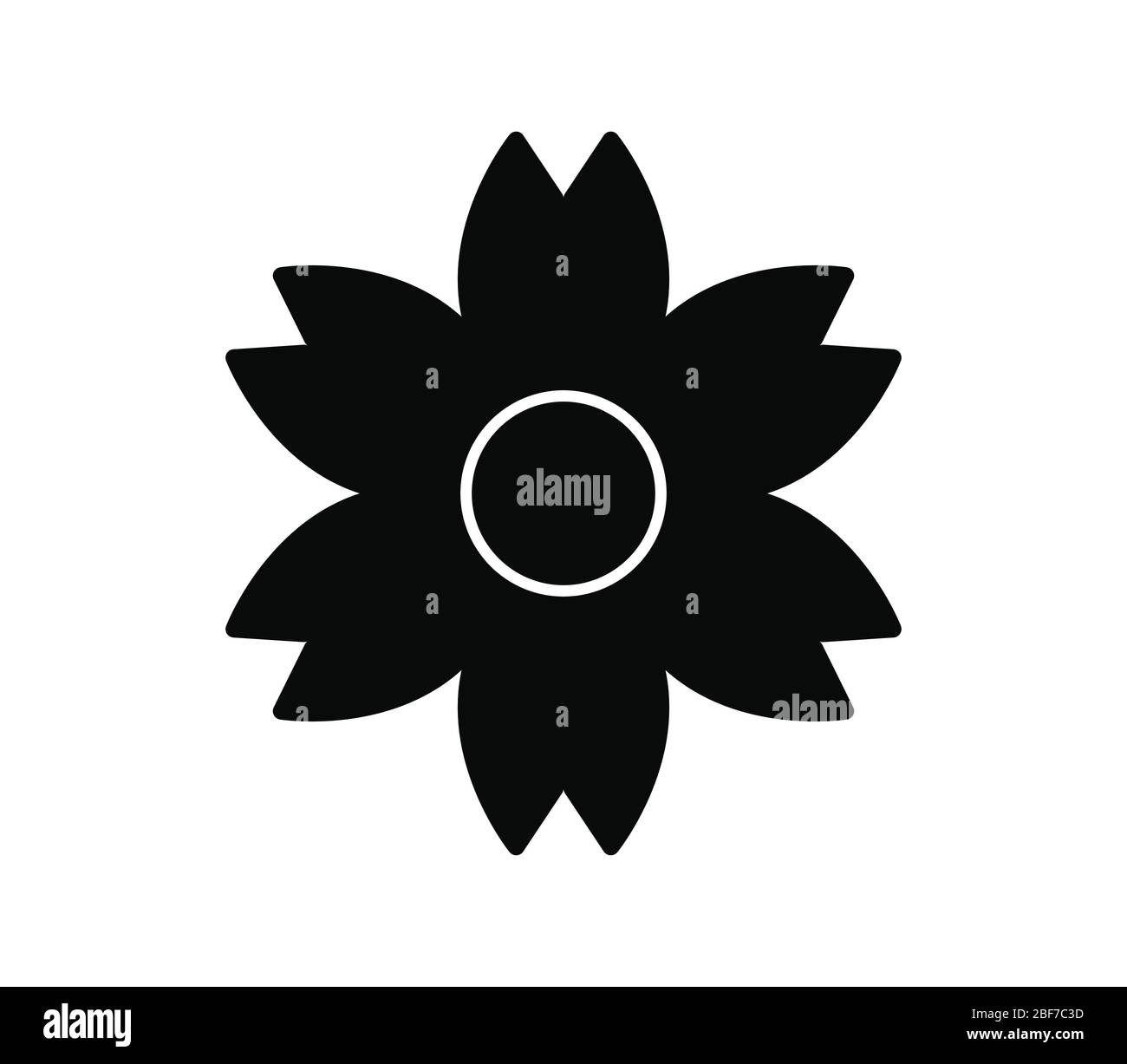 flower icon illustrated in vector on white background Stock Vector ...