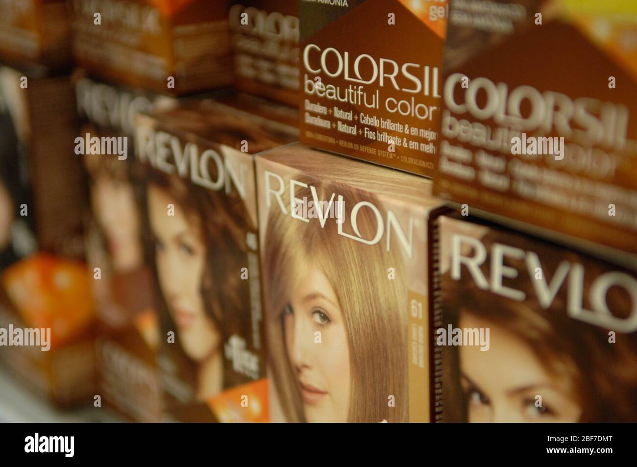 Revlon,hair dye,hair coloring Stock Photo