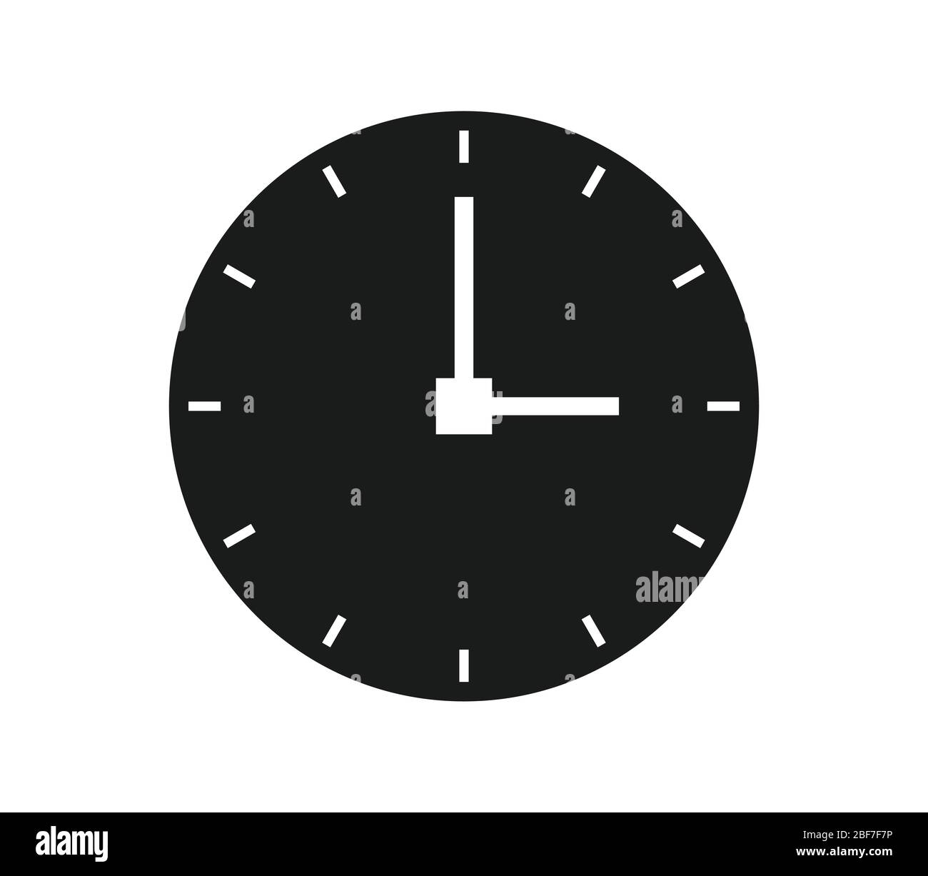 clock icon illustrated in vector on white background Stock Vector Image ...