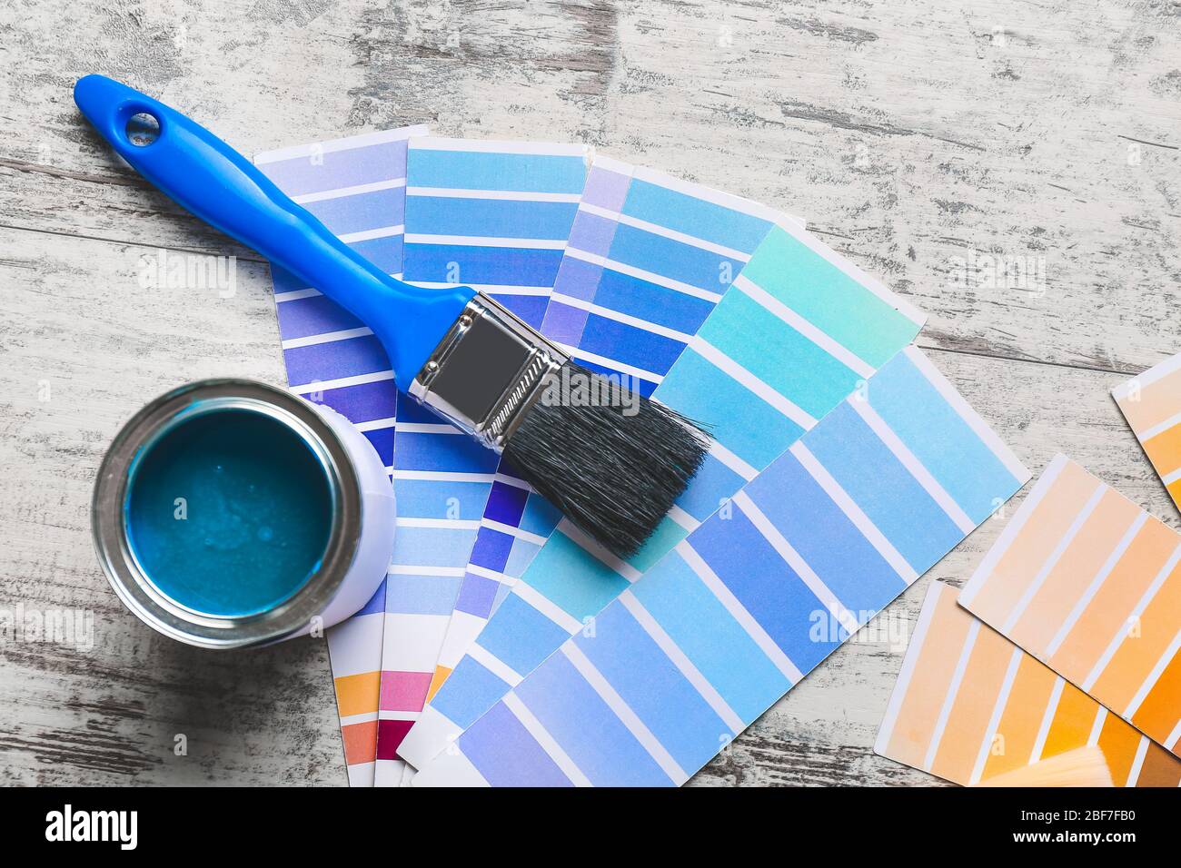 Paint swatches and brush hi-res stock photography and images - Alamy