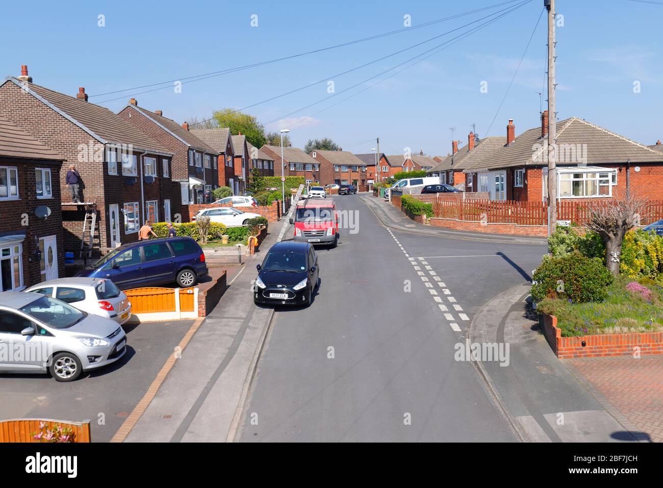 Lowther Drive with the junction of Lowther Crescent in Swillington,Leeds Stock Photo Alamy