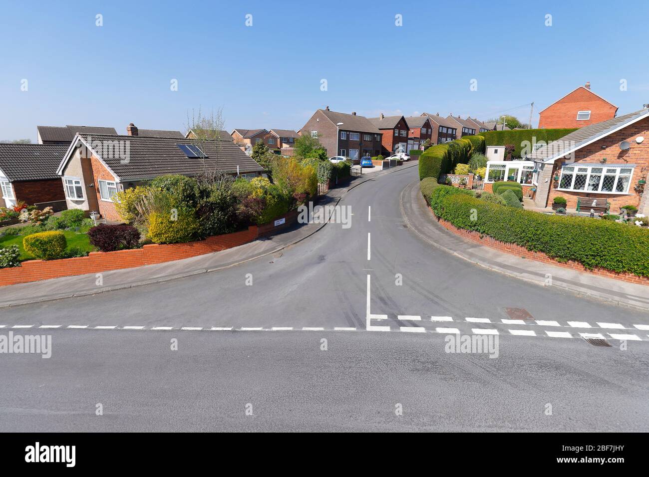 Looking towards Lowther Drive from the junction with Church Lane in Swillington Stock Photo Alamy