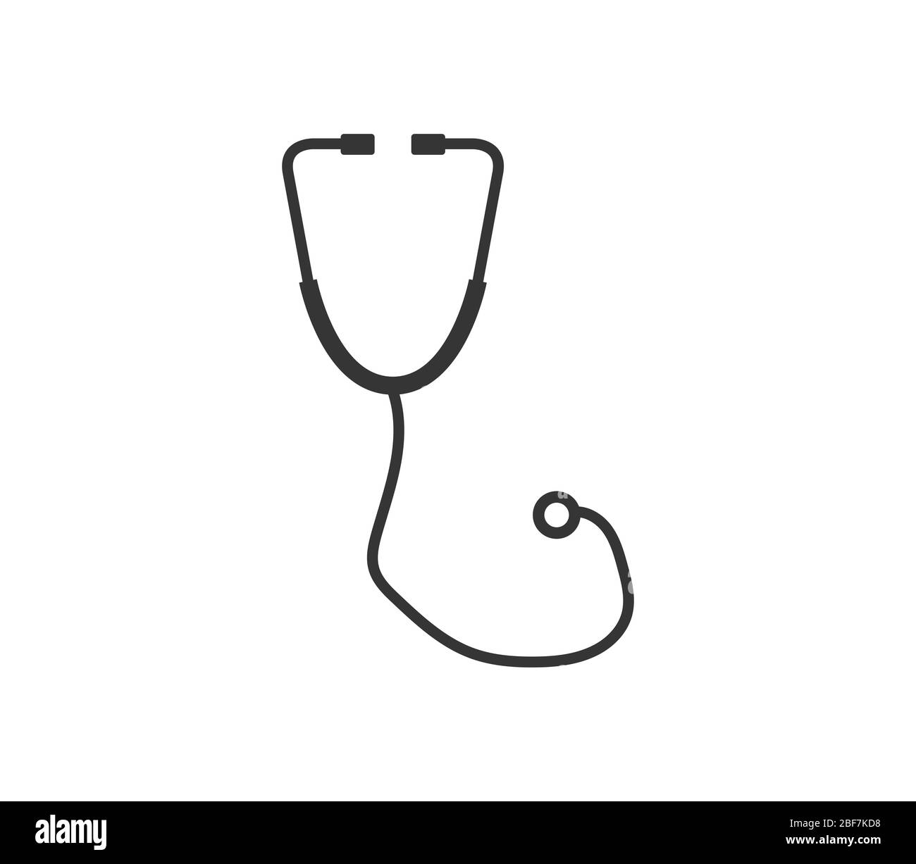 stethoscope icon illustrated in vector on white background Stock Vector ...
