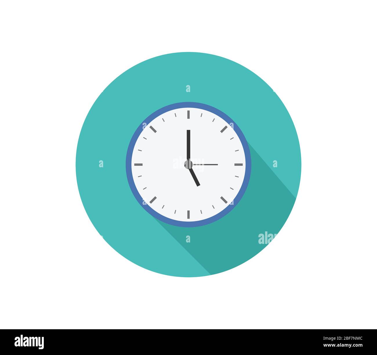 clock icon illustrated in vector on white background Stock Vector Image ...