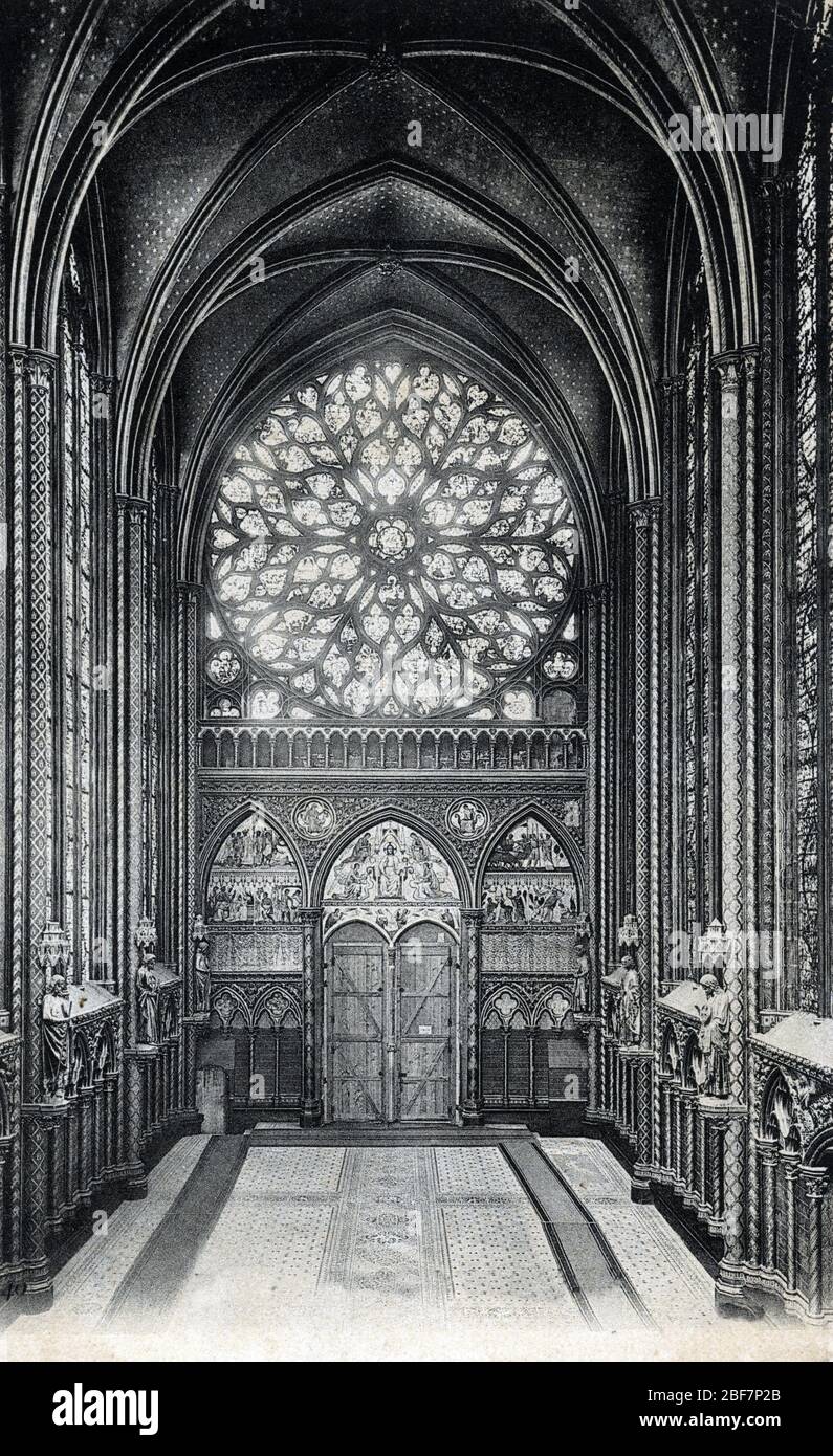 Rosace de la sainte chapelle a paris hires stock photography and