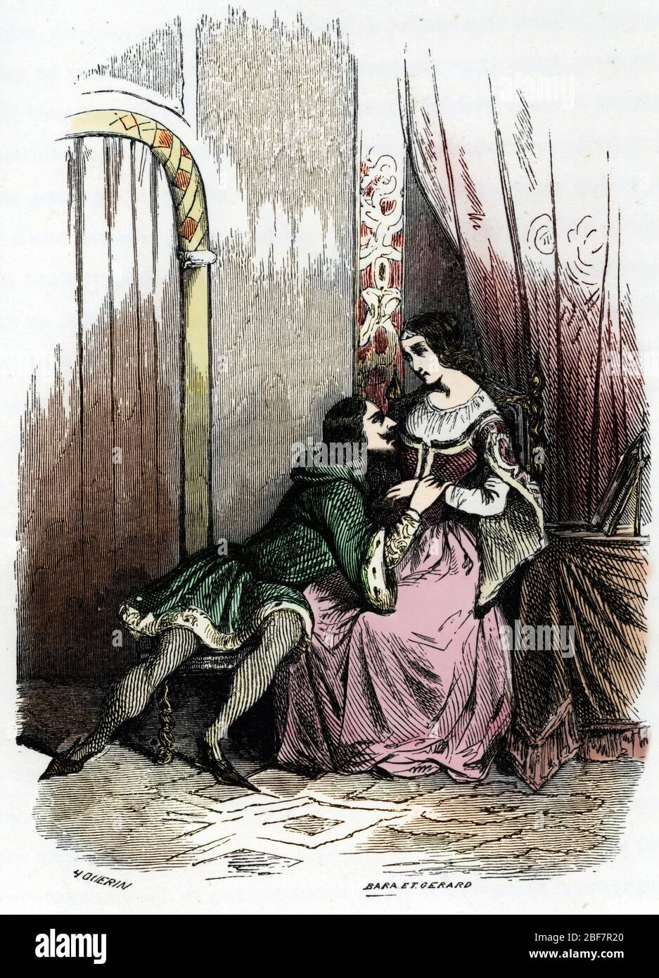 Agnes Sorel (1422-1450) (dame de Beaute sur Marne) (Beaute-sur-Marne) et le  roi de France Charles VII (1403-1461) (Agnes Sorel and king of France Char  Stock Photo - Alamy