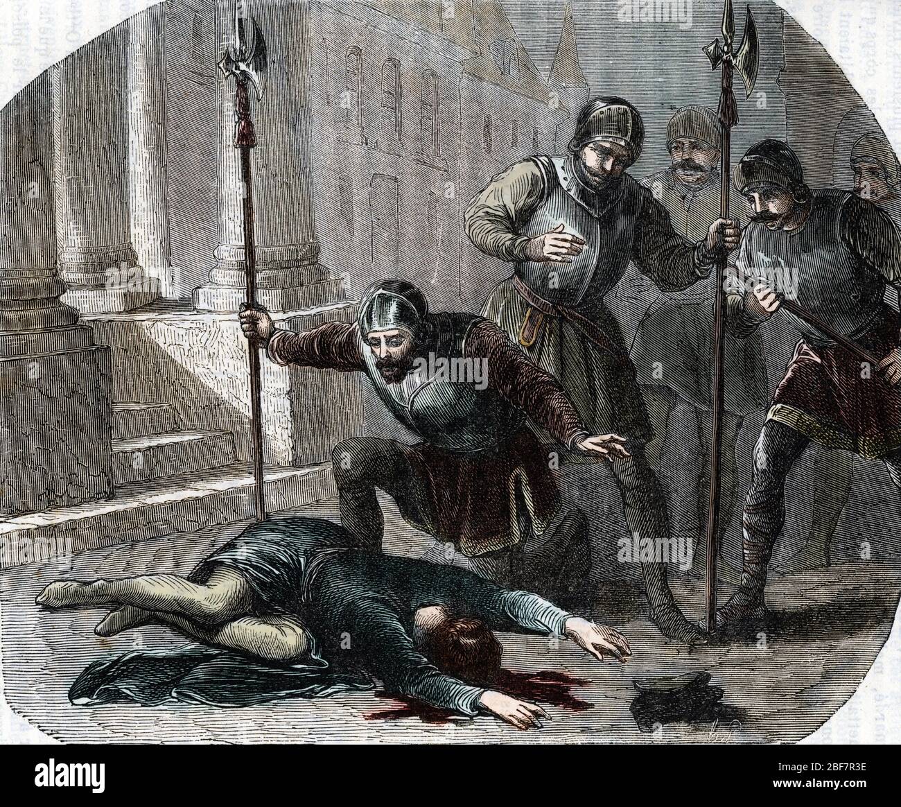Guerre de religions : 'le massacre de la nuit de la Saint Barthelemy (Saint-Barthelemy) le 24/08/1572' (St Bartholomew's Day massacre on the 24th augu Stock Photo