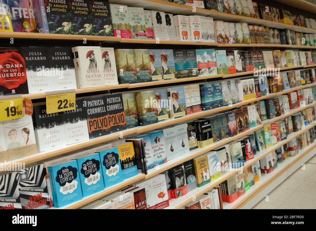 books on the shelves Stock Photo