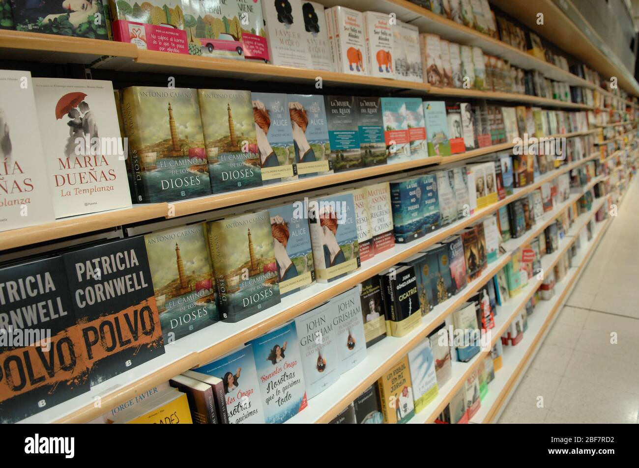 books on the shelves Stock Photo