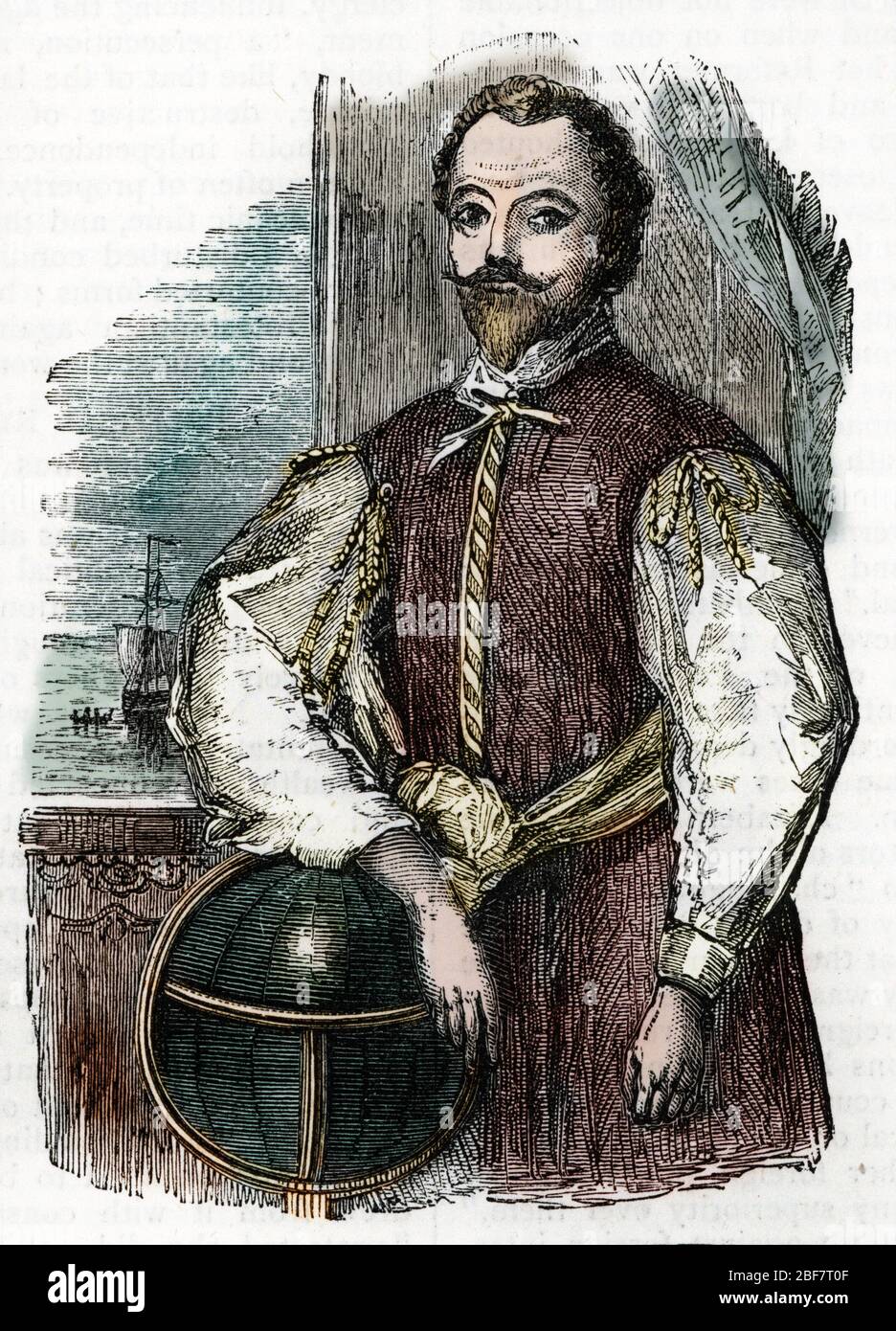 Portrait of sir Francis Drake (1540-1596), english navigator Stock ...