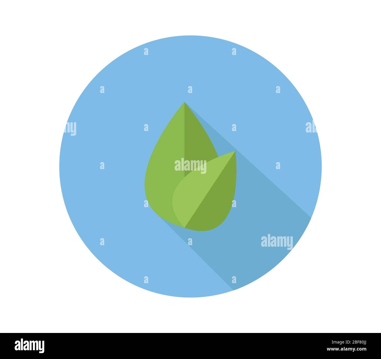 leaf icon illustrated in vector on white background Stock Vector Image ...