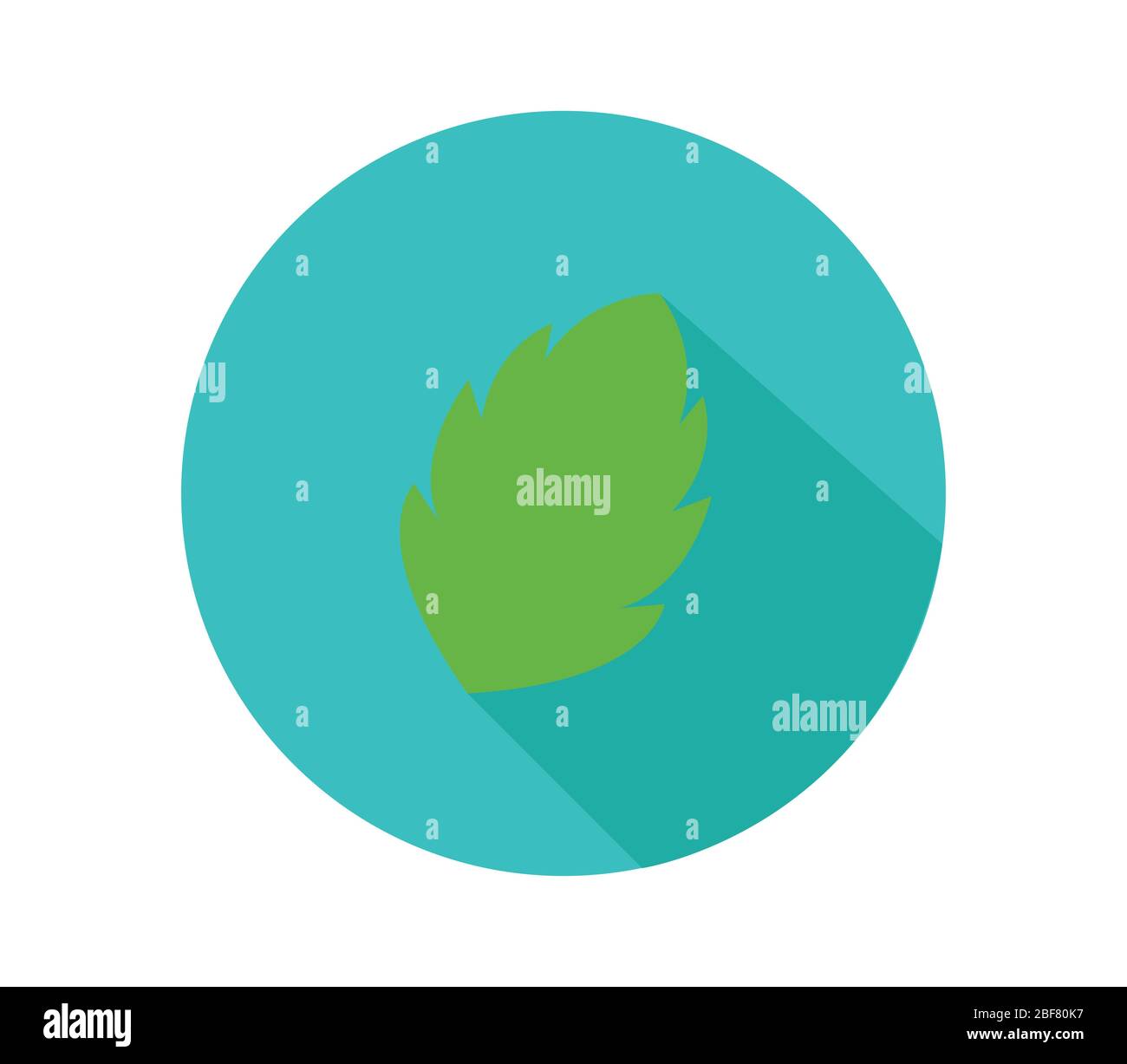 leaf icon illustrated in vector on white background Stock Vector Image ...