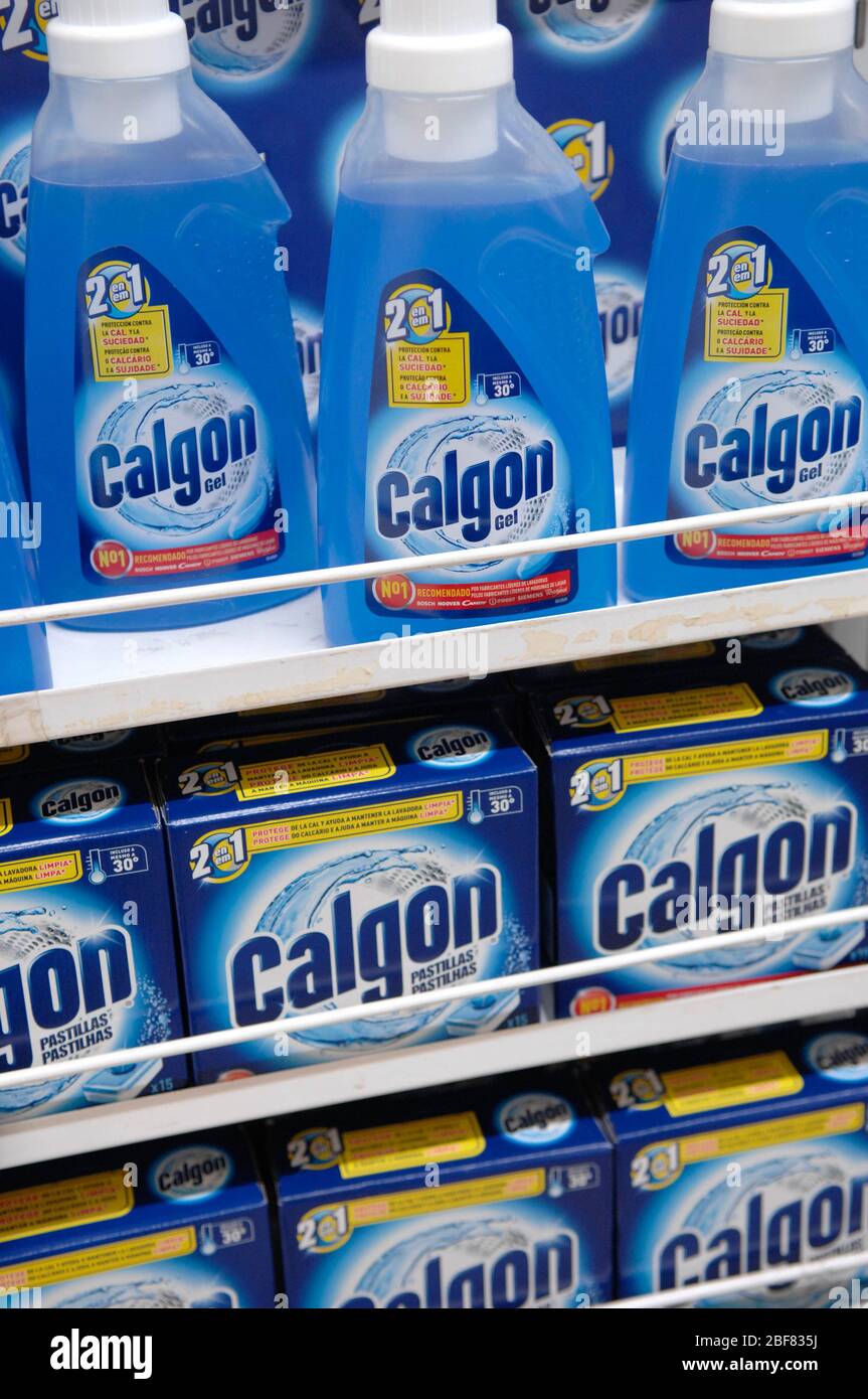 Calgon,for washing machine Stock Photo Alamy