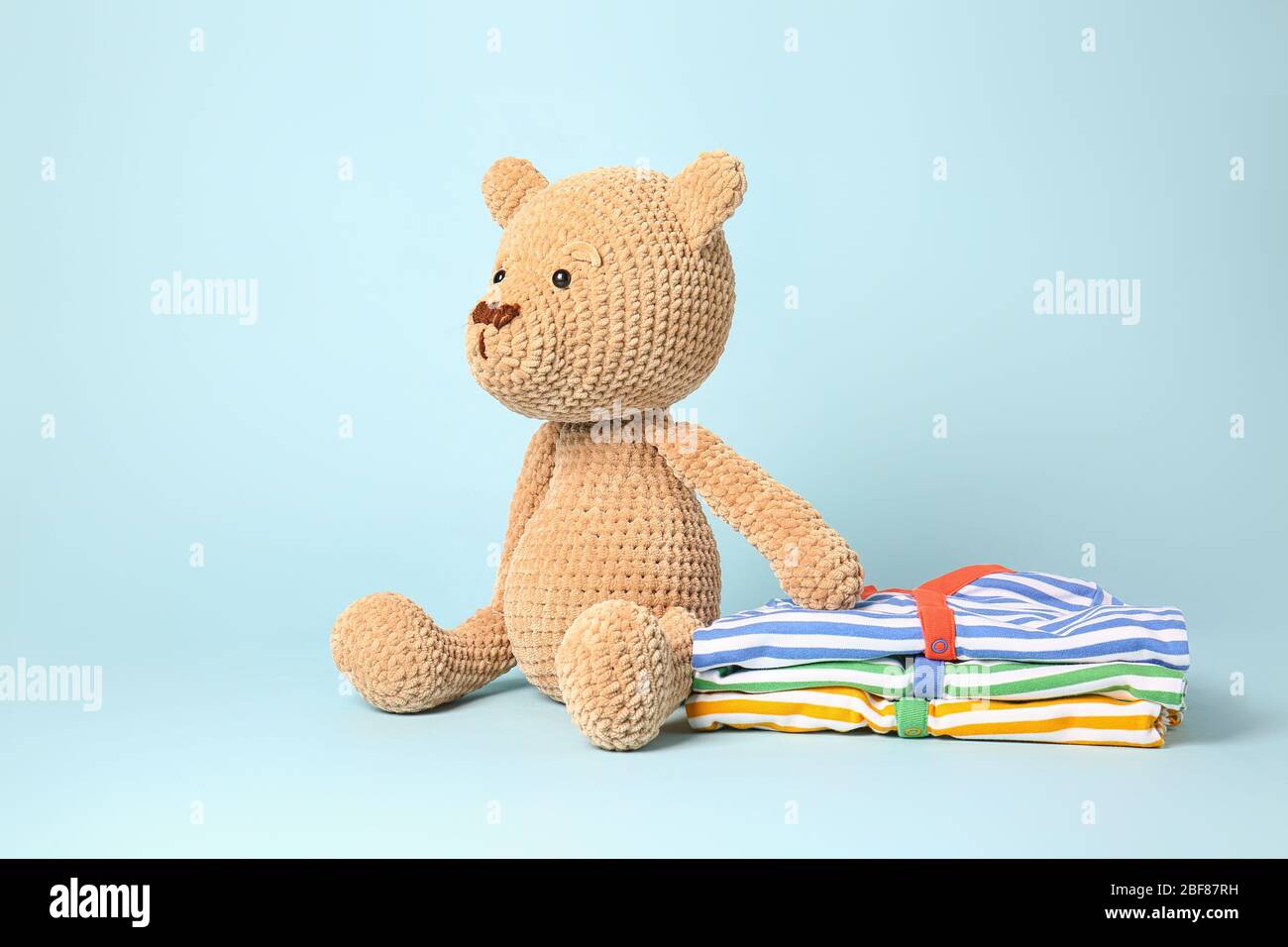 teddy bear from baby clothes