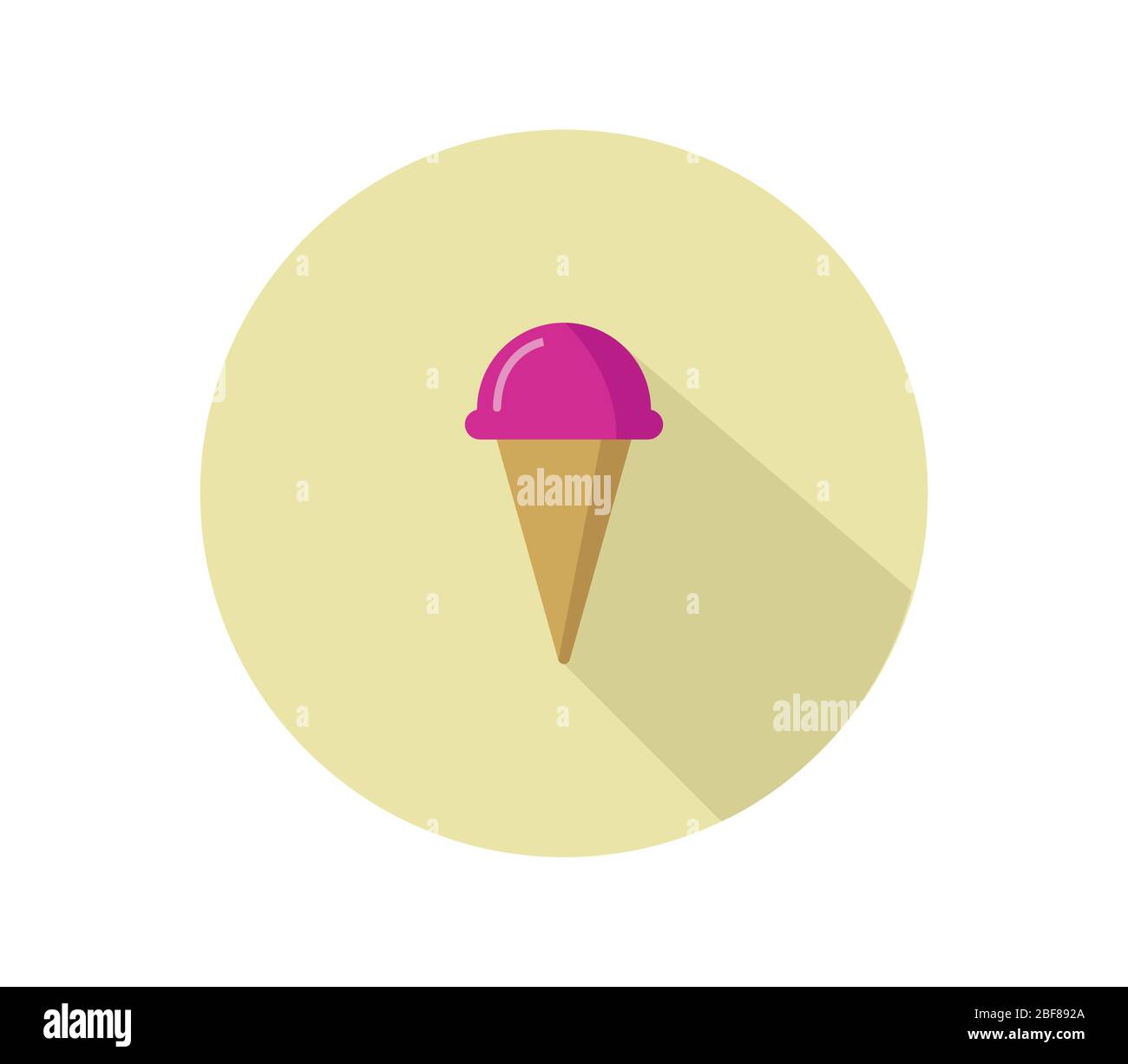 ice cream icon illustrated in vector on white background Stock Vector ...