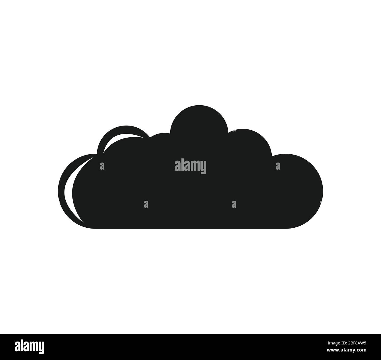cloud icon illustrated in vector on white background Stock Vector Image ...