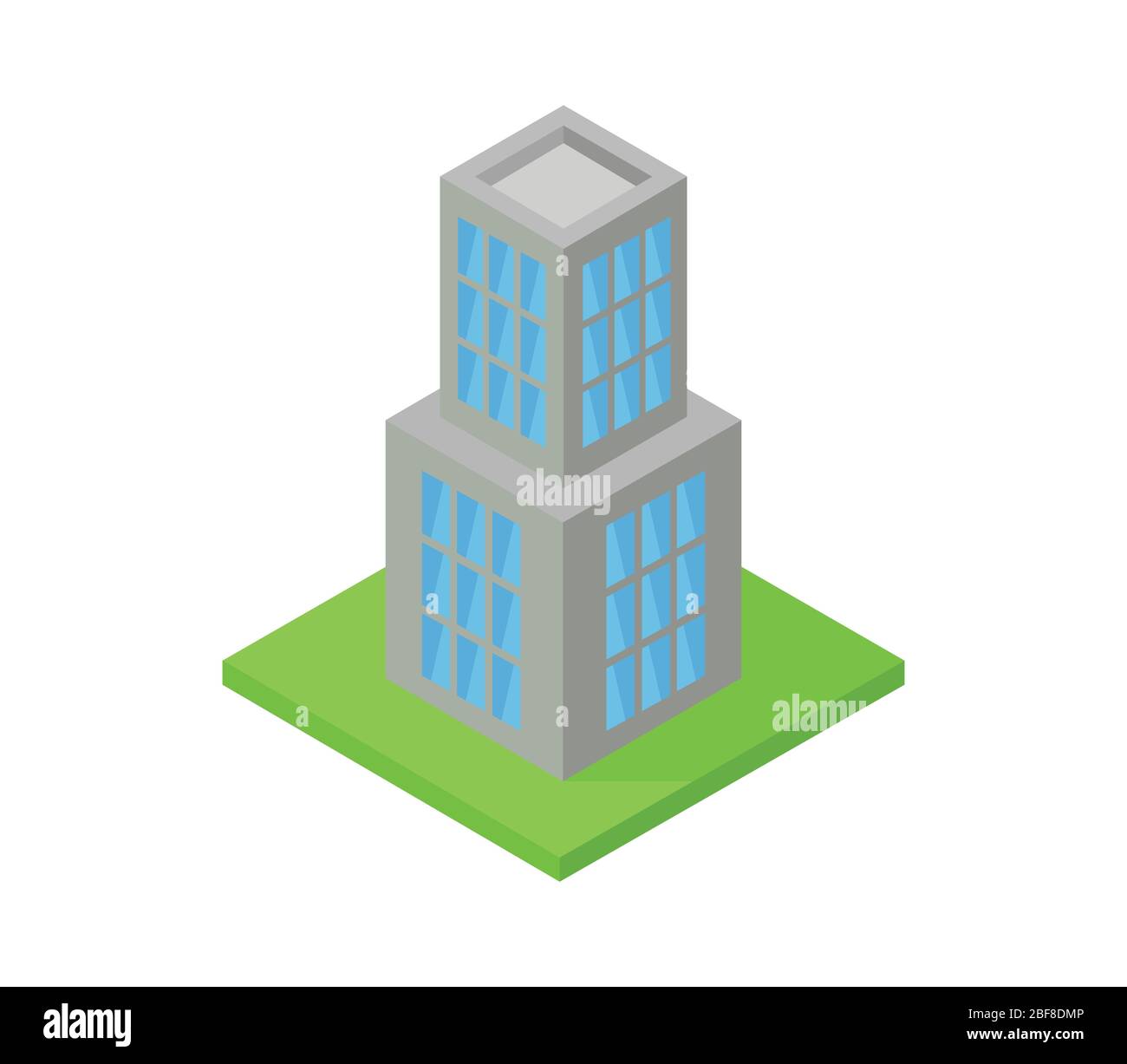 isometric skyscraper icon illustrated in vector on white background Stock Vector