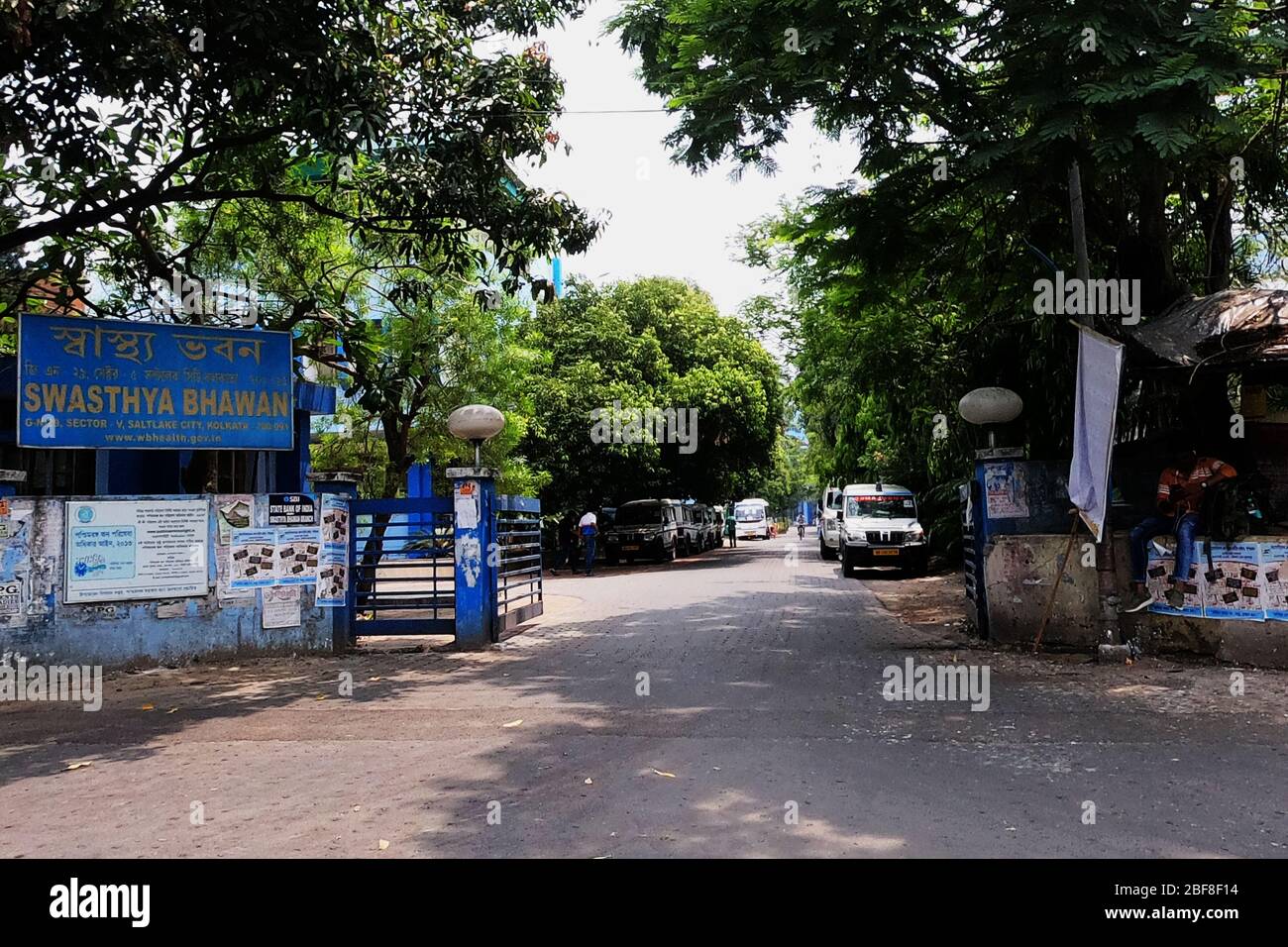 India. 13th Apr, 2020. India: During the government-imposed nationwide  lockdown, State Heath Department head office r is depopulated. (Photo by  Sudipta Pan/Pacific Press) Credit: Pacific Press Agency/Alamy Live News  Stock Photo -