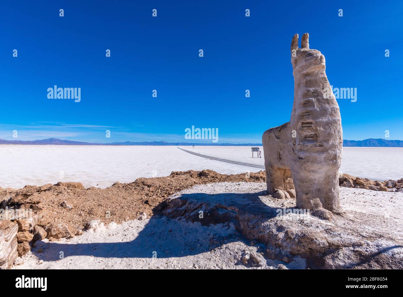 Salinas Grandes along the N52, east of Susques, Puna region, high-altitude (3400m)  Andes mountains, Argentine, Latin America Stock Photo