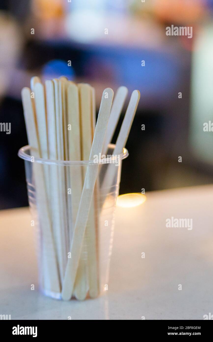 Coffee stirrer plastic hi-res stock photography and images - Alamy