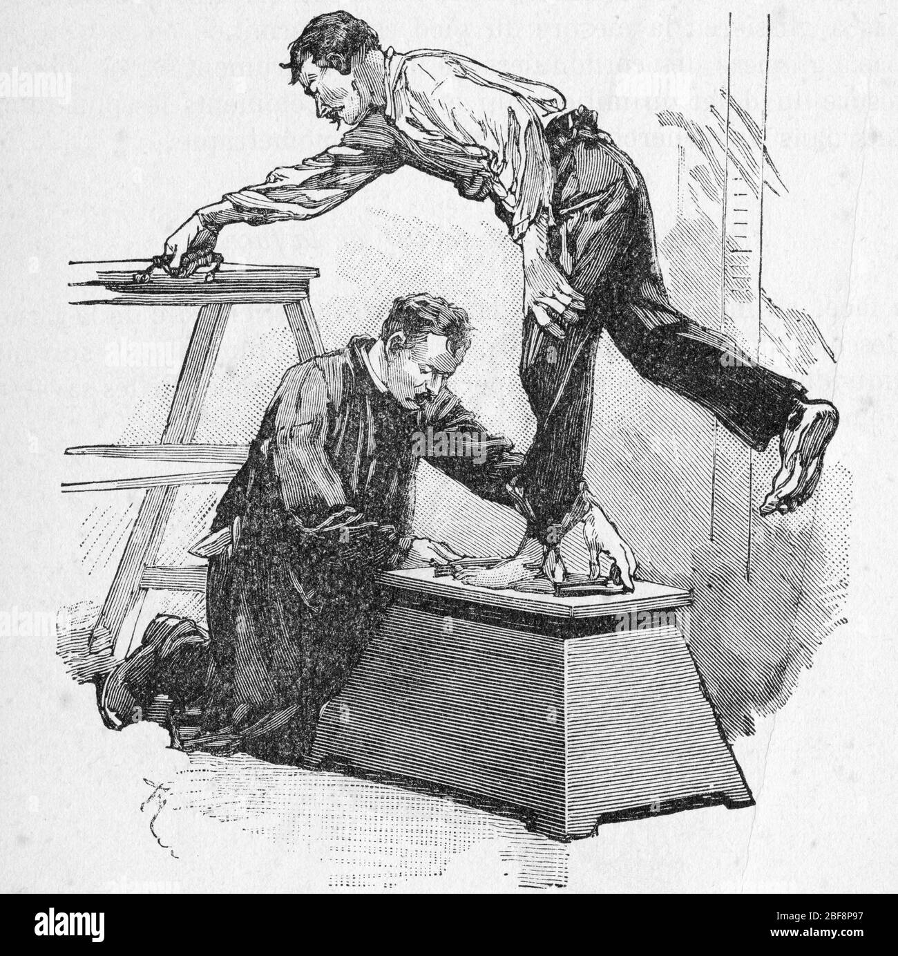 Bertillonage (systeme Bertillon ou anthropometrie judiciaire) technique criminalistique mise au point par le Francais Alphonse Bertillon (1853-1914) e Stock Photo