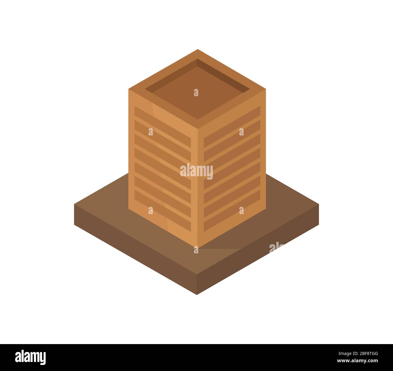 isometric skyscraper icon illustrated in vector on white background Stock Vector