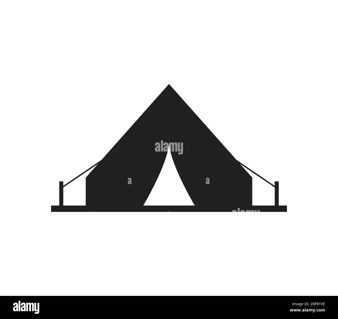 camping tent icon illustrated in vector on white background Stock ...