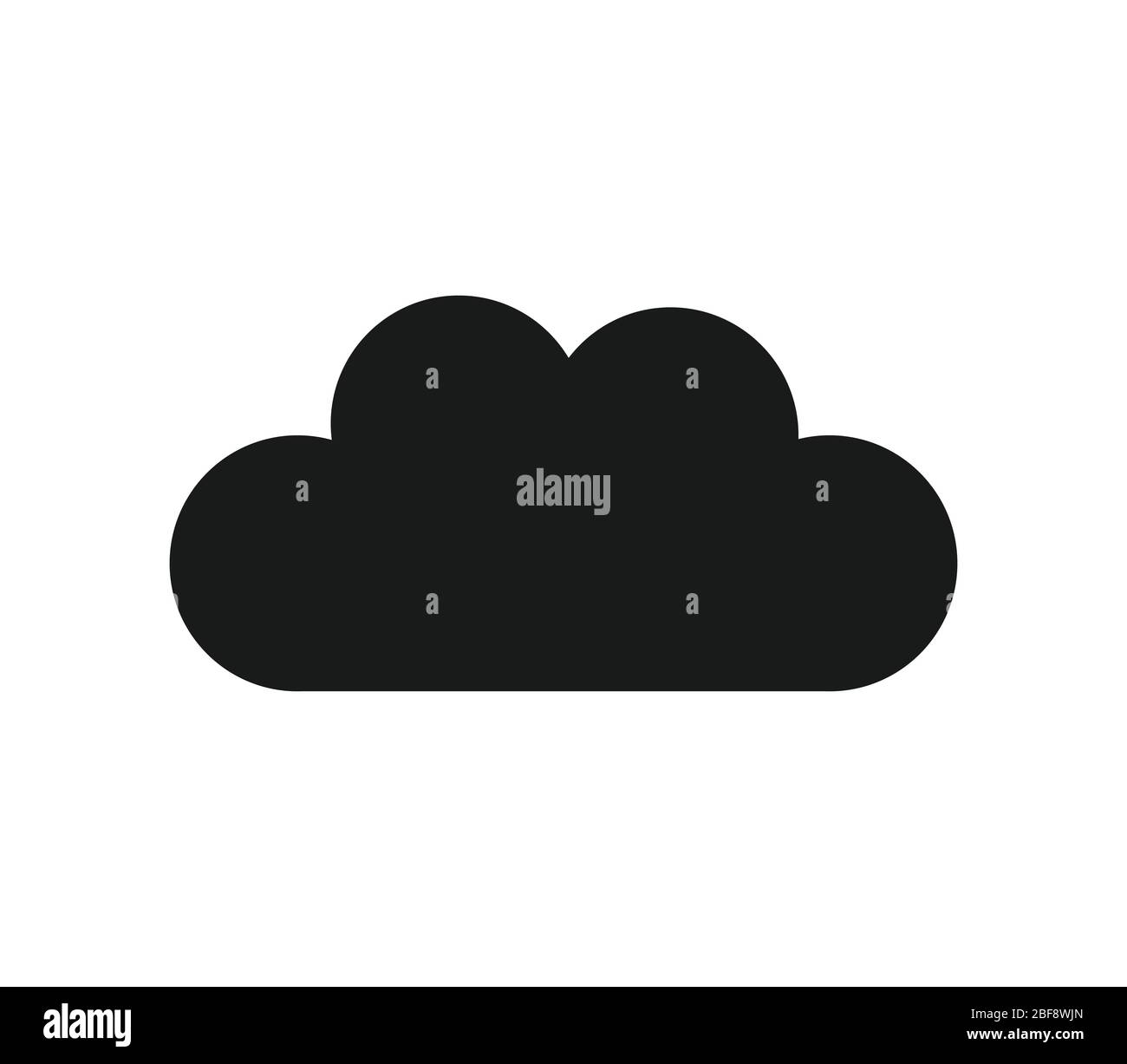 cloud icon illustrated in vector on white background Stock Vector Image ...