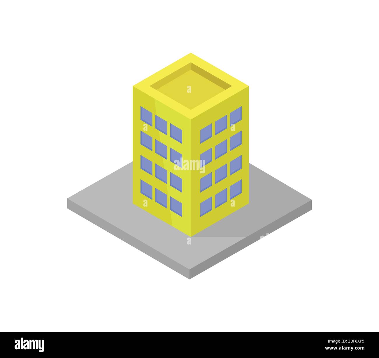 isometric skyscraper icon illustrated in vector on white background Stock Vector