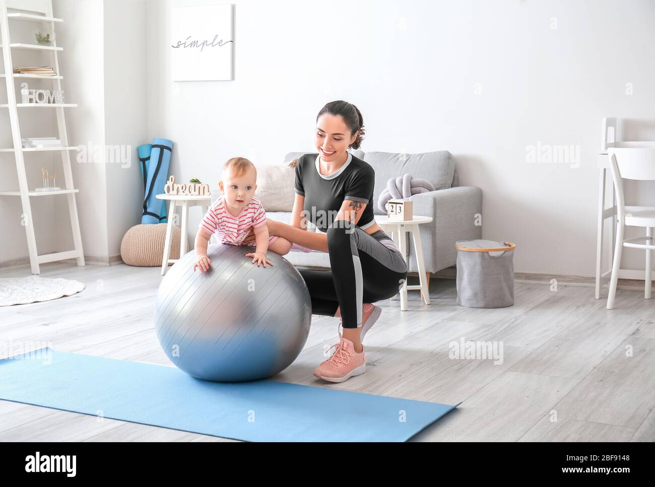 Children fitball hires stock photography and images Alamy