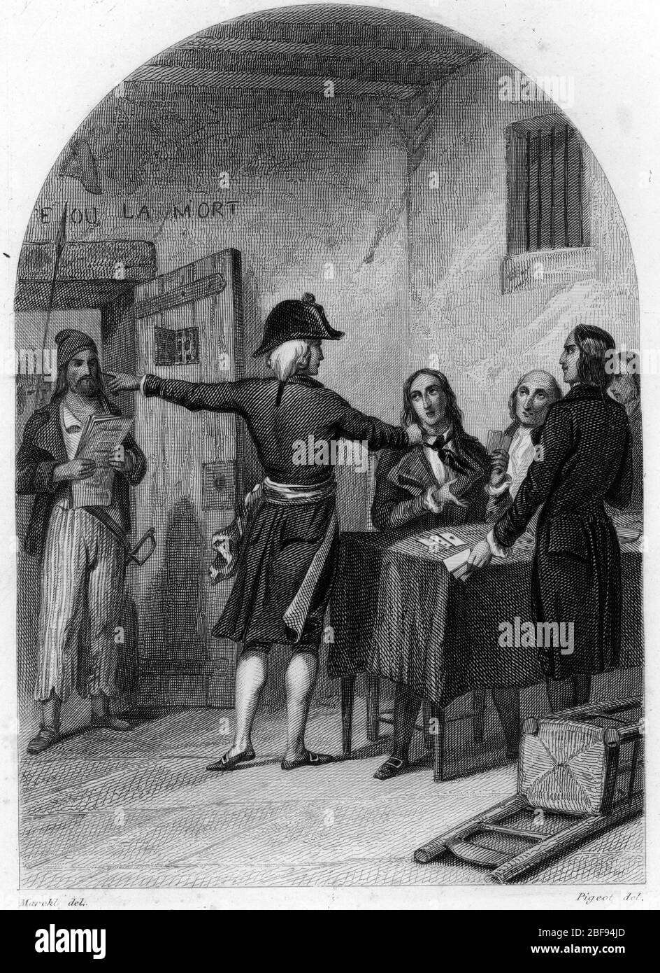 "Les deputes Girondins incarceres a la prison de la Force a Paris 1793