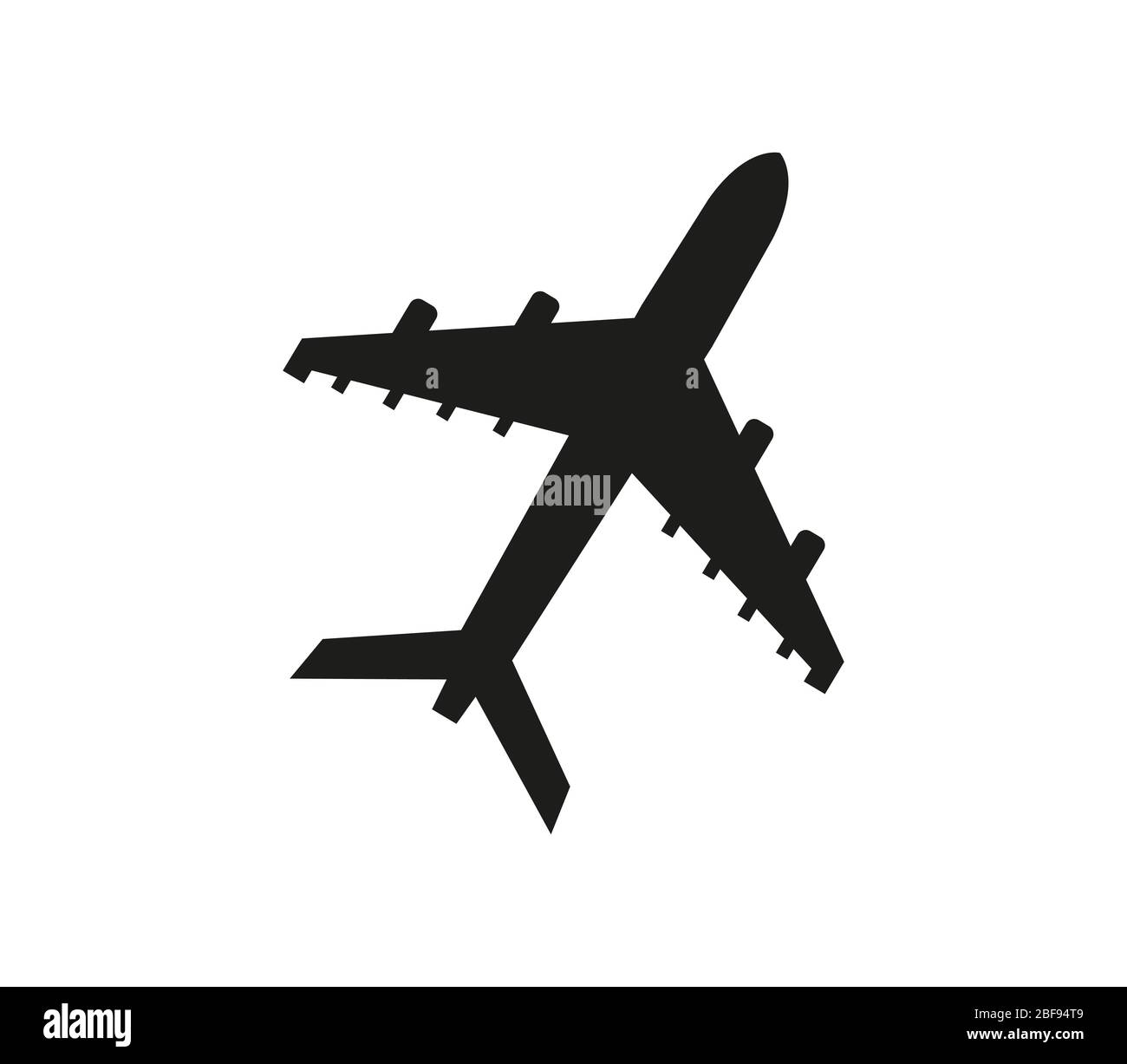 airplane icon illustrated in vector on white background Stock Vector ...
