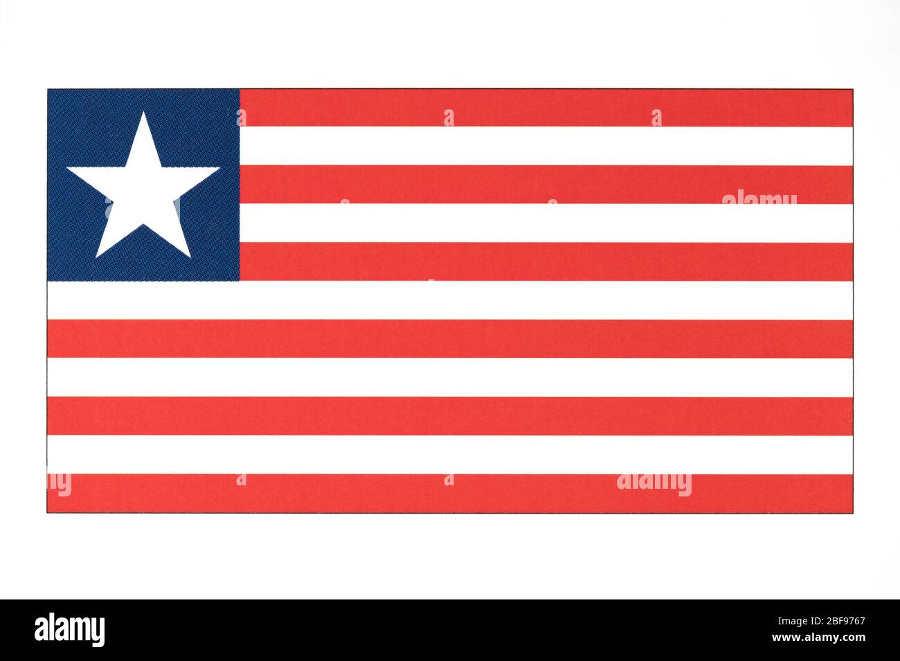 National flag of Liberia. Stock Photo