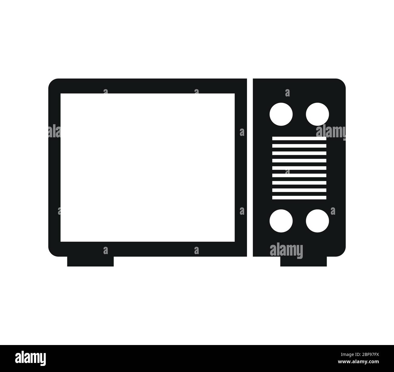 microwave icon illustrated in vector on white background Stock Vector