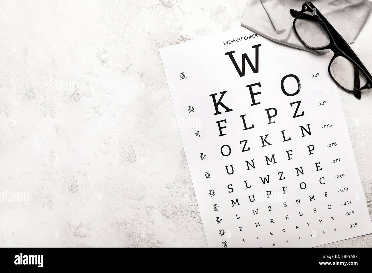https://c8.alamy.com/comp/2BF9A88/eye-test-chart-with-eyeglasses-on-white-background-2BF9A88.jpg
