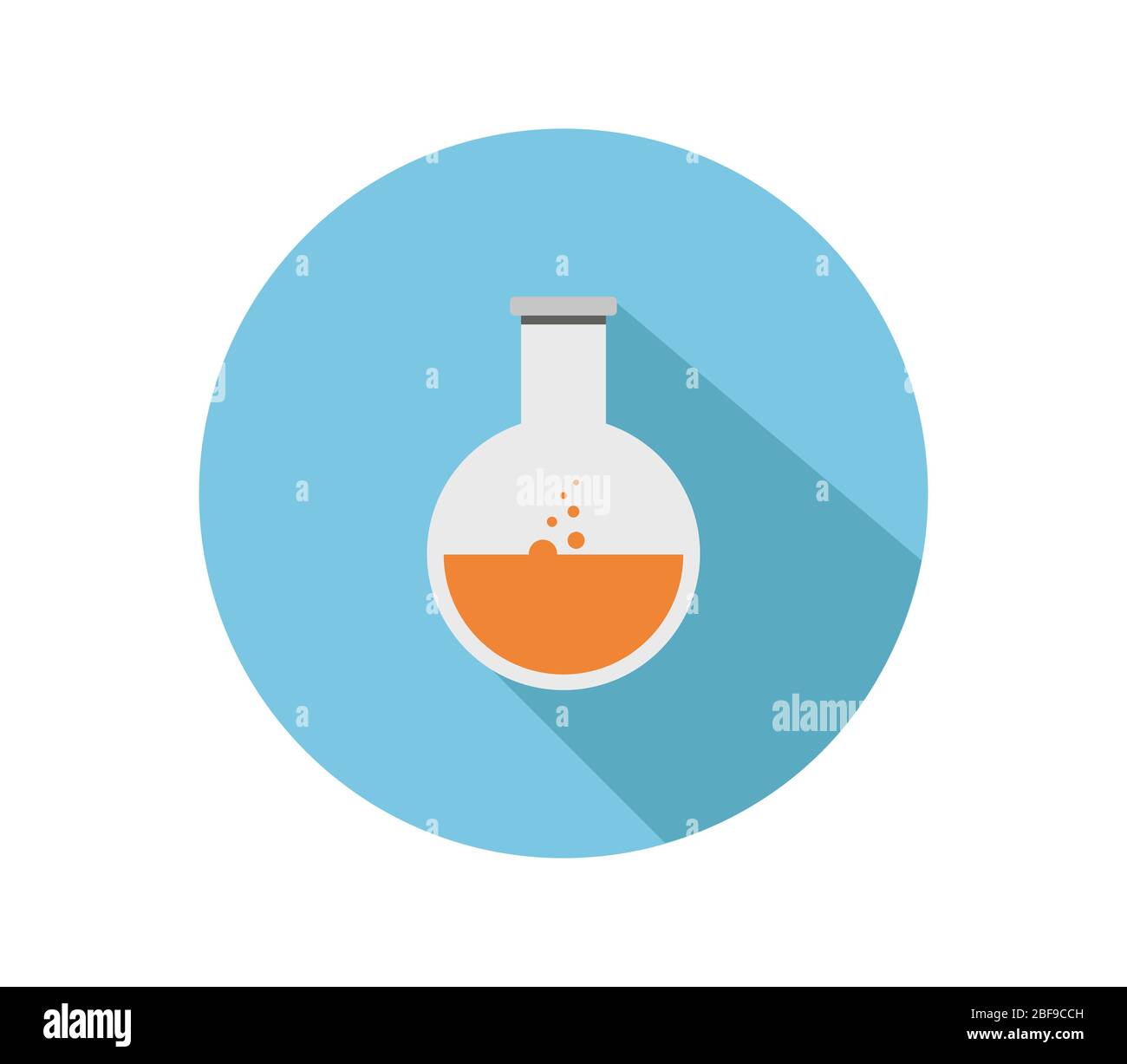 laboratory vial icon illustrated in vector on white background Stock