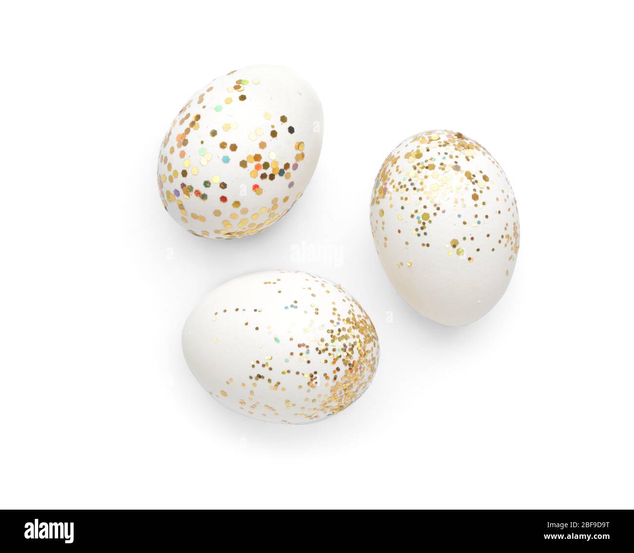 Beautiful Easter eggs on white background Stock Photo - Alamy
