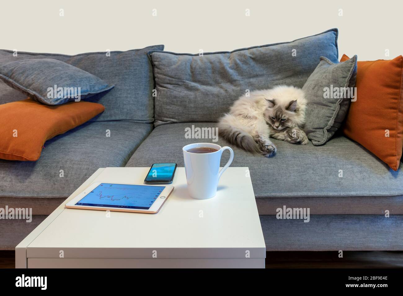 Work at home concept design Stock Photo
