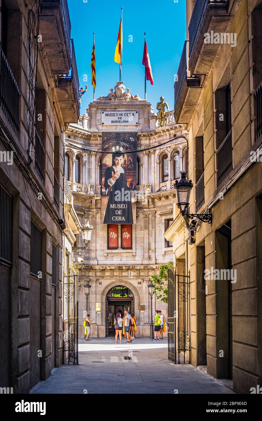 Museu de cera (wax museum) in Barcelona, Catalonia, Spain Stock Photo