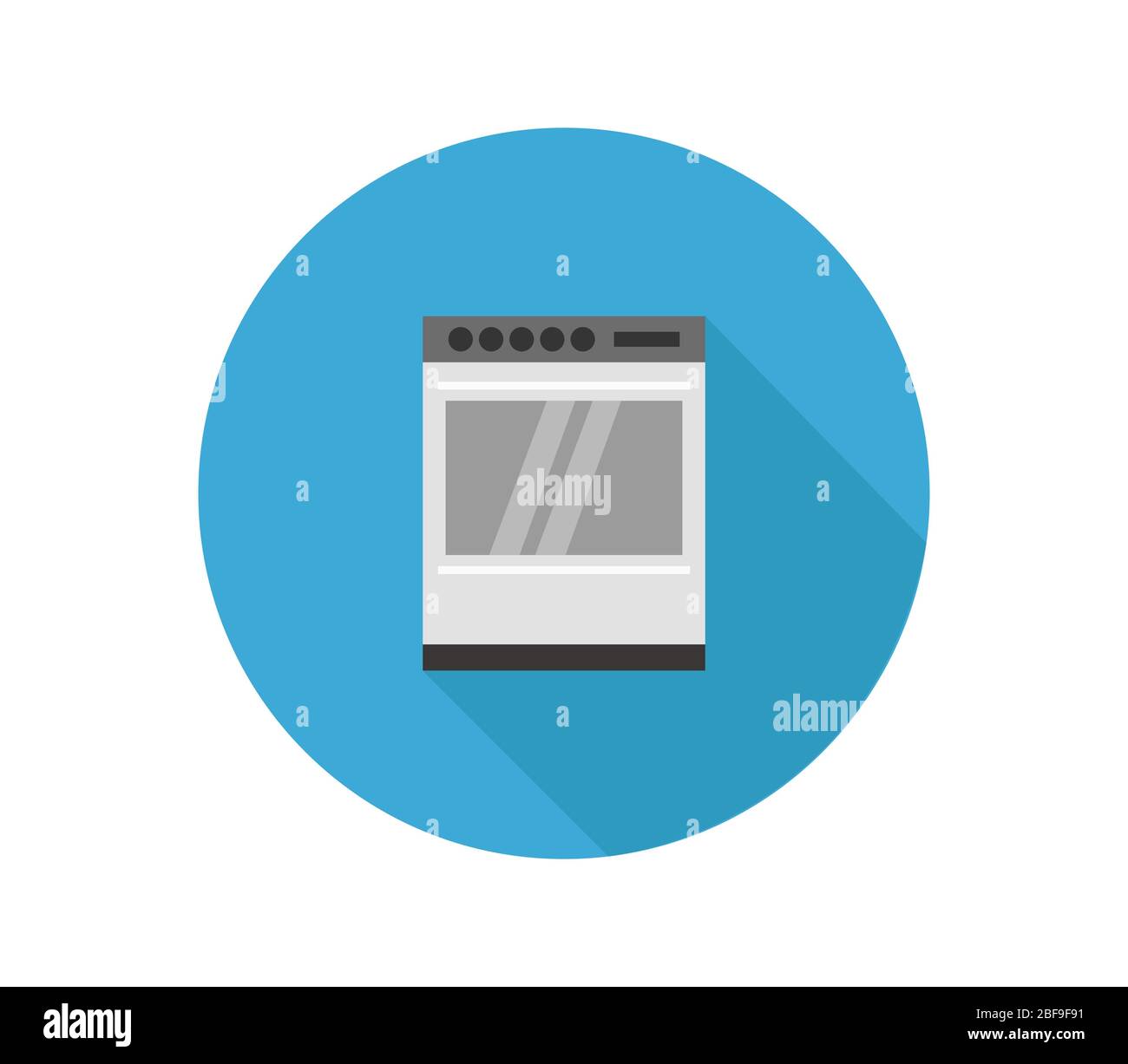 oven icon illustrated in vector on white background Stock Vector