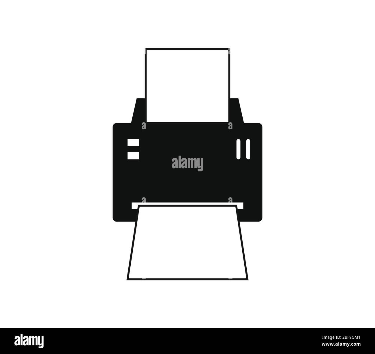 printer icon illustrated in vector on white background Stock Vector ...