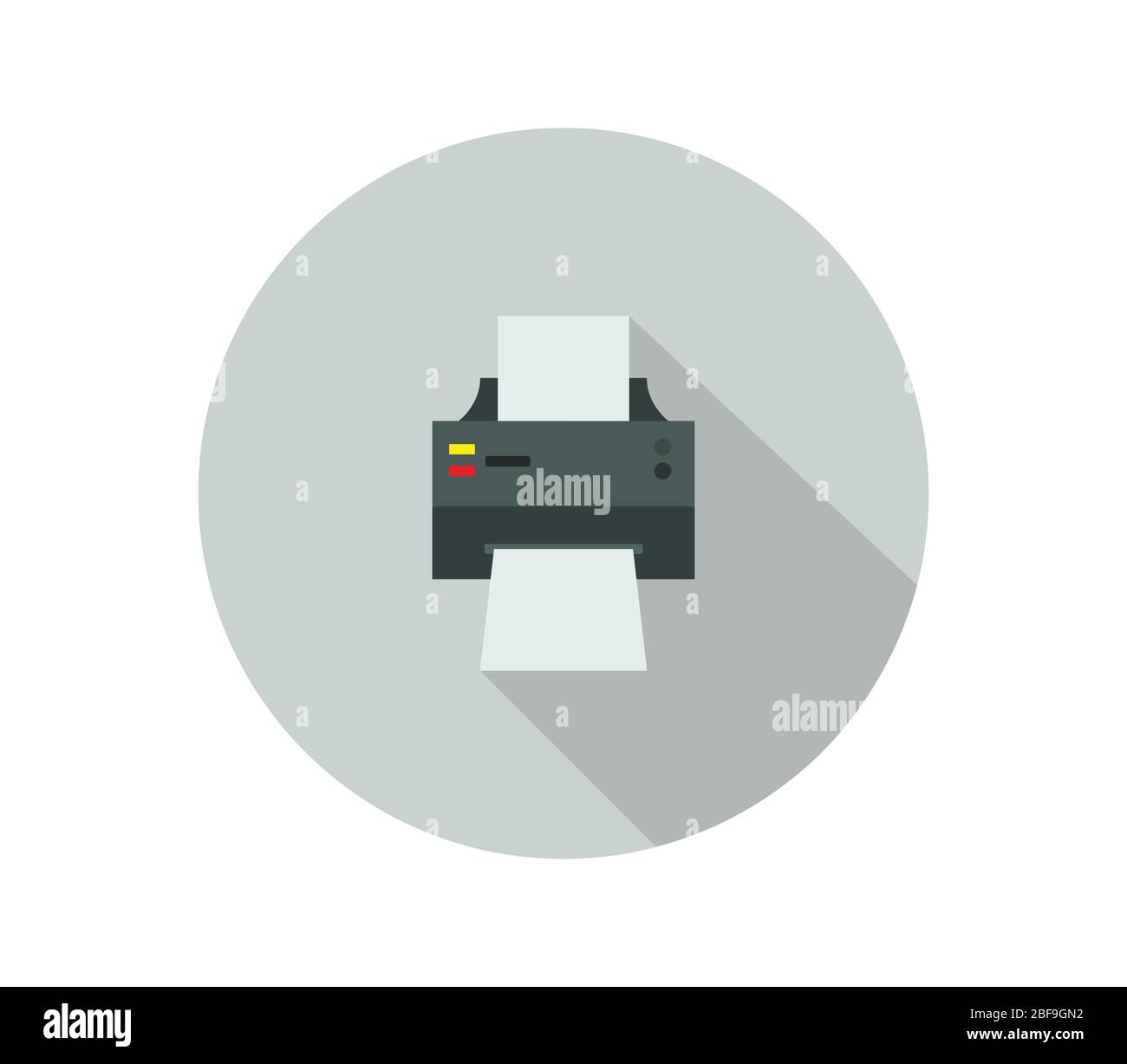 printer icon illustrated in vector on white background Stock Vector