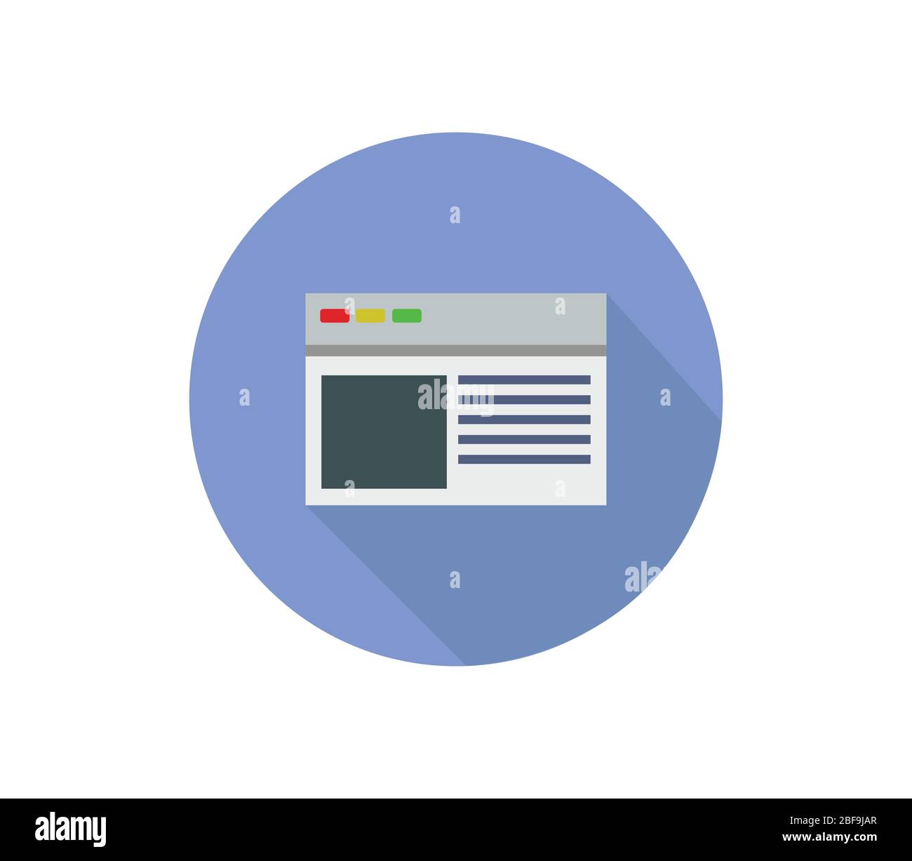 browser icon illustrated in vector on white background Stock Vector ...