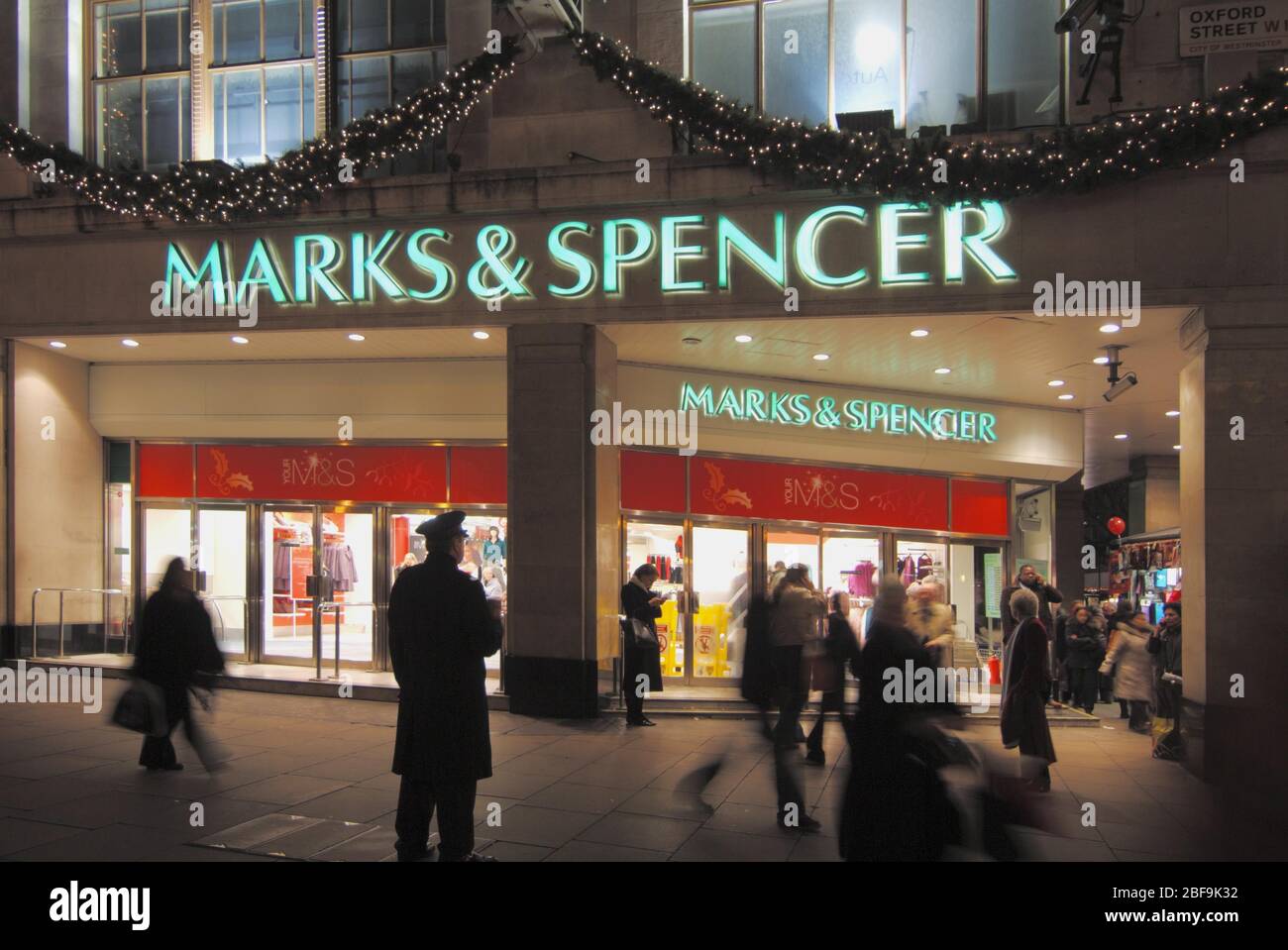 Marks spencer christmas window display hires stock photography and