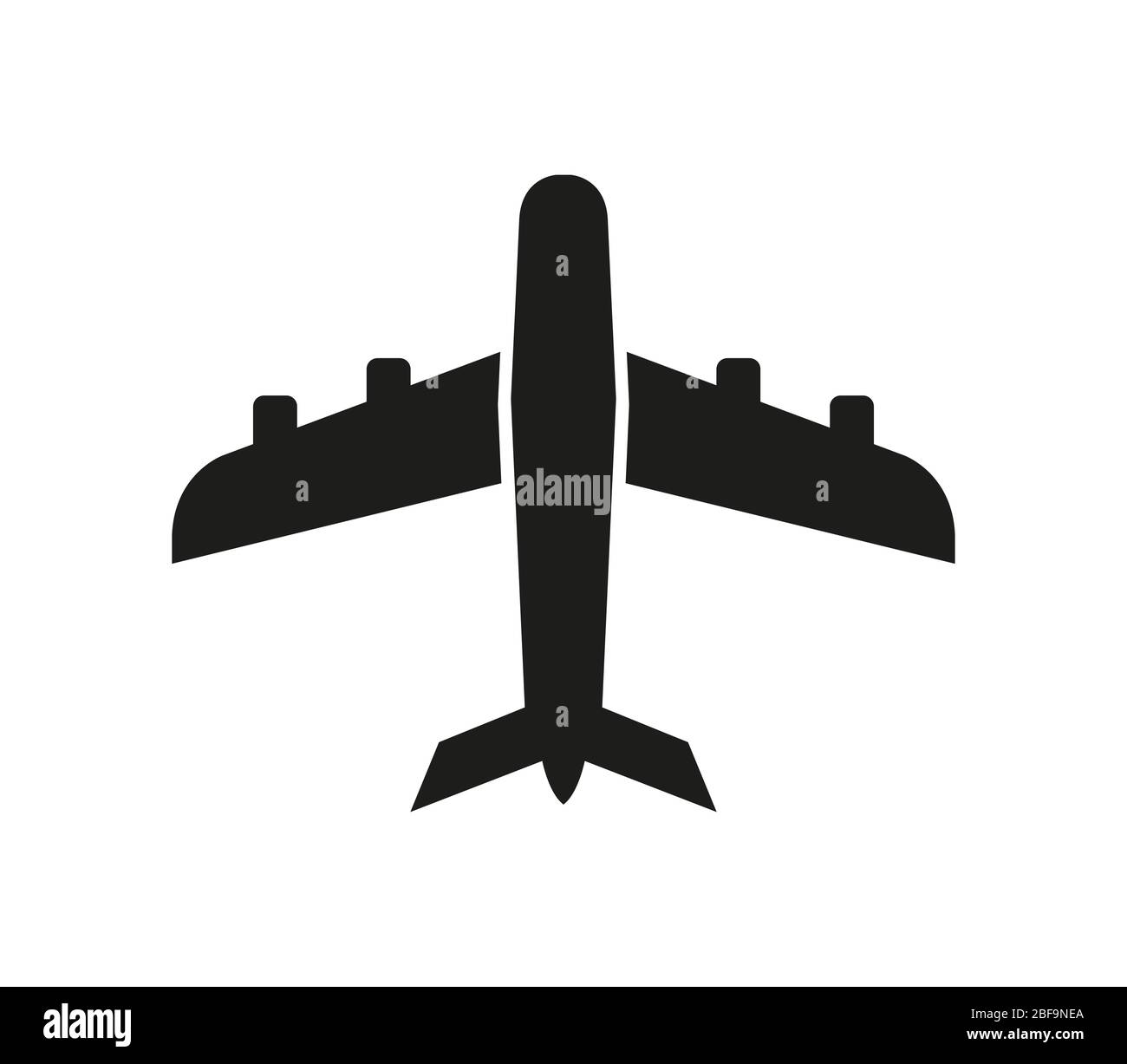 airplane icon illustrated in vector on white background Stock Vector ...