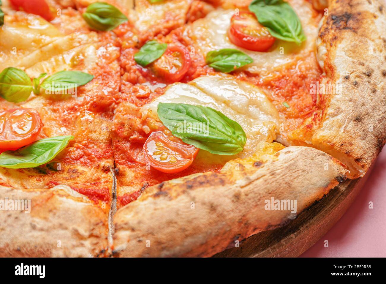 Delicious pizza Margherita, closeup view Stock Photo Alamy
